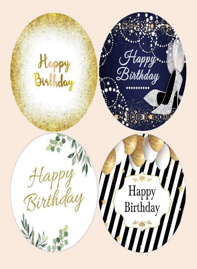 SLGIFT Vinyl Happy Birthday Theme Sticker, Self-Adhesive Vinyl Stickers, 40 Pieces, 2 x 2 Inches Round Sticker, 4 Unique Designs, R157 - Image 2
